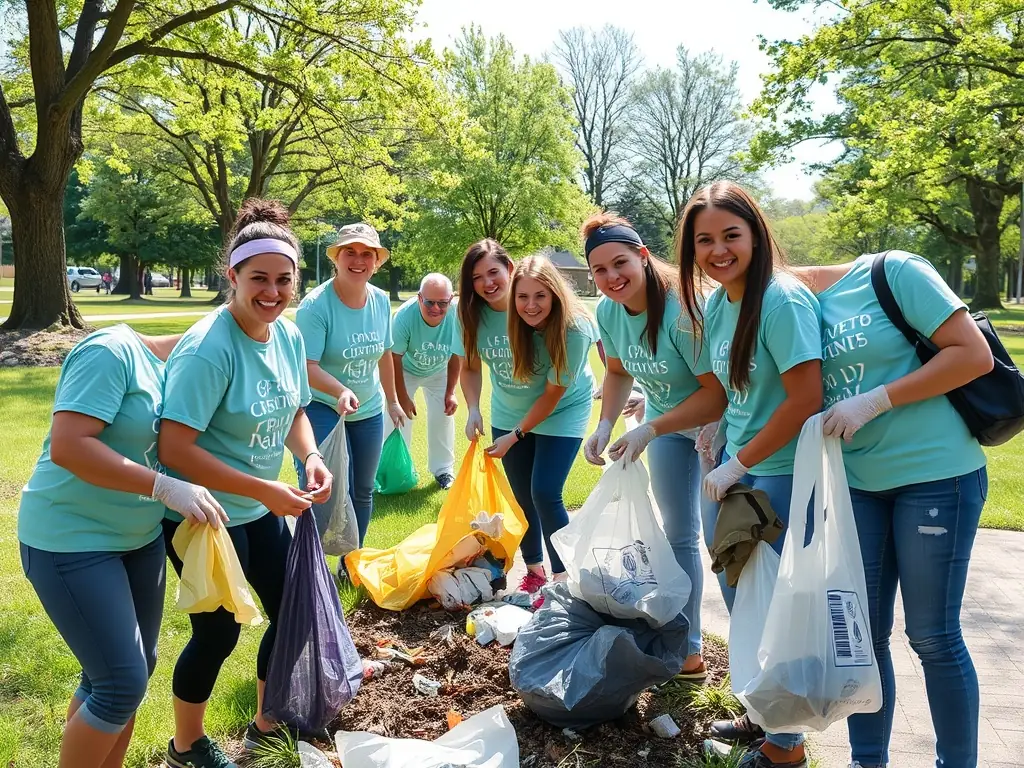 A photograph capturing volunteers participating in a heritage cleanup event in Pays Nuiton, showcasing community involvement and the preservation of local cultural sites.